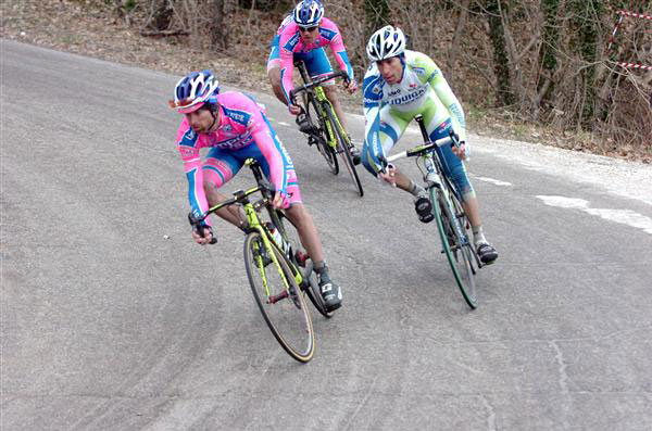 Scarponi with Nibali and Cunego